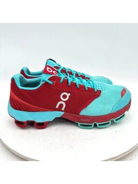 On Cloudster Cloudtec Swiss Engineering Women Size 7.5 Red Teal Running Shoes